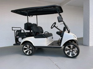 White Evolution Golf Cart 02